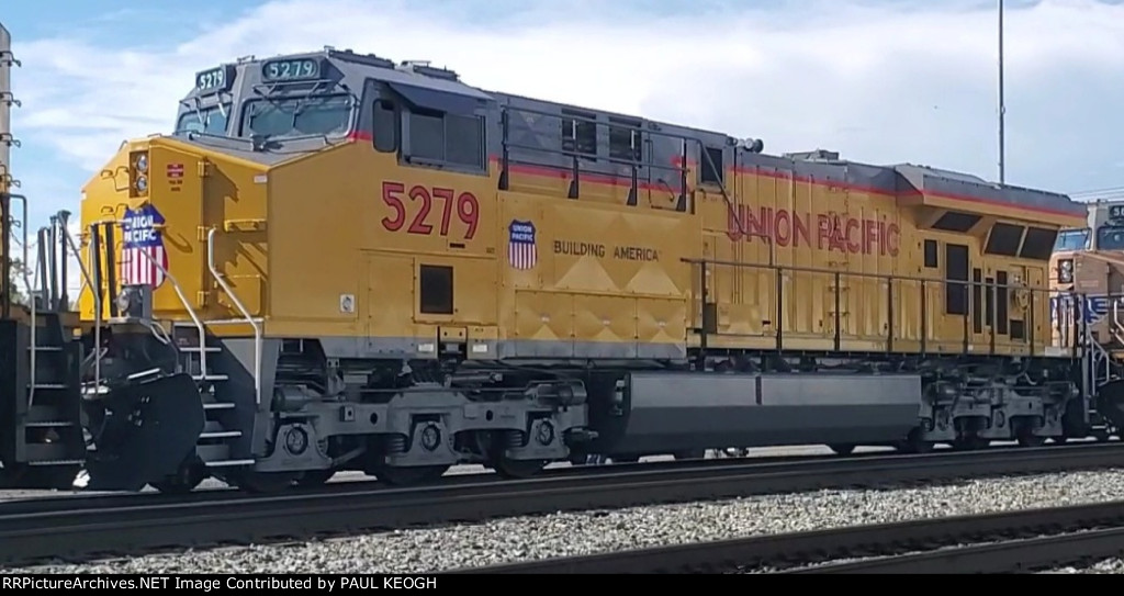 UP 5279 after Servicing Leaves The UP Ogden Yard Late Afternoon to Hook Up to A East Bound Manifest Train.